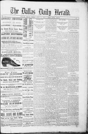 Primary view of object titled 'The Dallas Daily Herald. (Dallas, Tex.), Vol. 4, No. 133, Ed. 1 Friday, July 14, 1876'.