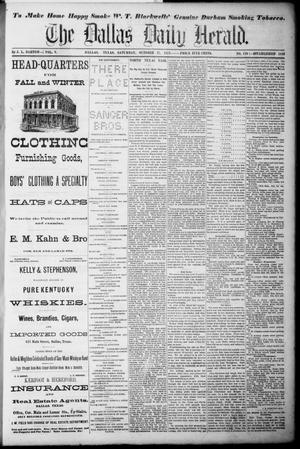 Primary view of object titled 'The Dallas Daily Herald. (Dallas, Tex.), Vol. 5, No. 129, Ed. 1 Saturday, October 27, 1877'.