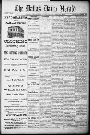 The Dallas Daily Herald. (Dallas, Tex.), Vol. 5, No. 143, Ed. 1 Tuesday, November 13, 1877