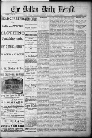 The Dallas Daily Herald. (Dallas, Tex.), Vol. 6, No. 2, Ed. 1 Wednesday, February 13, 1878