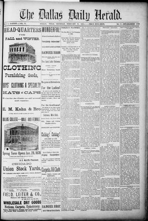 The Dallas Daily Herald. (Dallas, Tex.), Vol. 6, No. 9, Ed. 1 Thursday, February 21, 1878