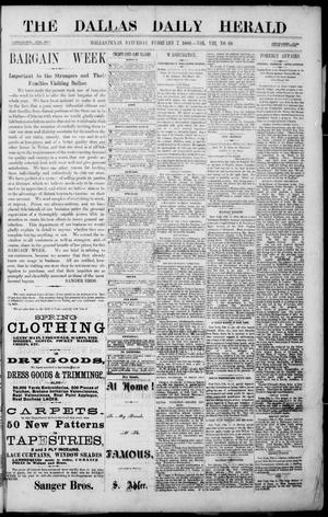 The Dallas Daily Herald. (Dallas, Tex.), Vol. 8, No. 68, Ed. 1 Saturday, February 7, 1880