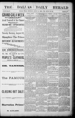 The Dallas Daily Herald. (Dallas, Tex.), Vol. 27, No. 228, Ed. 1 Thursday, August 12, 1880