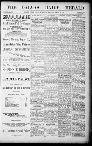 Primary view of object titled 'The Dallas Daily Herald. (Dallas, Tex.), Vol. 27, No. 229, Ed. 1 Friday, August 13, 1880'.