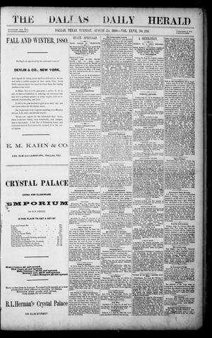 The Dallas Daily Herald. (Dallas, Tex.), Vol. 27, No. 238, Ed. 1 Tuesday, August 24, 1880