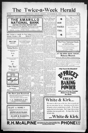 The Twice-a-Week Herald. (Amarillo, Tex.), Vol. 20, No. 38, Ed. 1 Friday, November 10, 1905