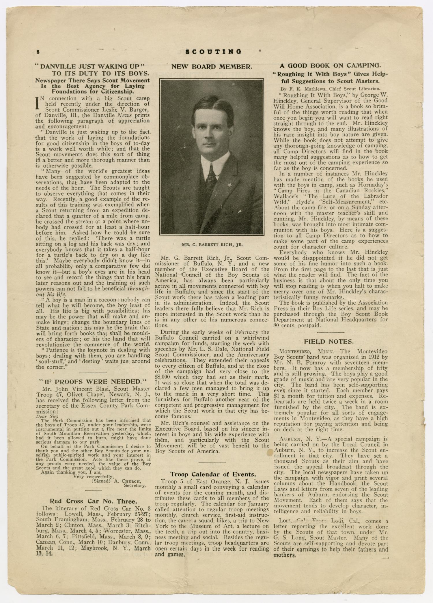 Scouting, Volume 1, Number 20, February 15, 1914
                                                
                                                    8
                                                