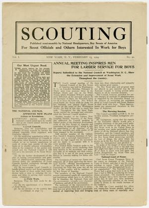Scouting, Volume 1, Number 20, February 15, 1914