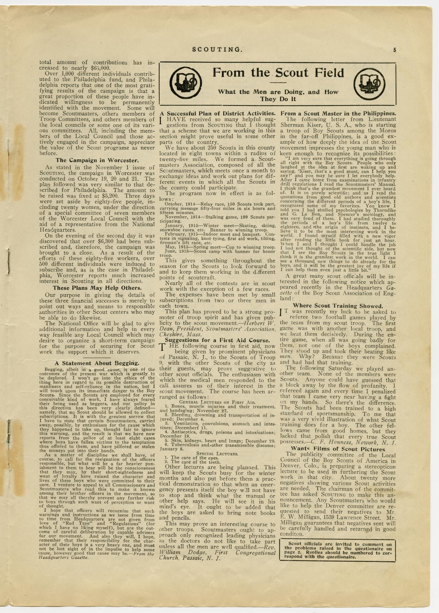 Scouting, Volume 2, Number 16, December 15, 1914
                                                
                                                    5
                                                