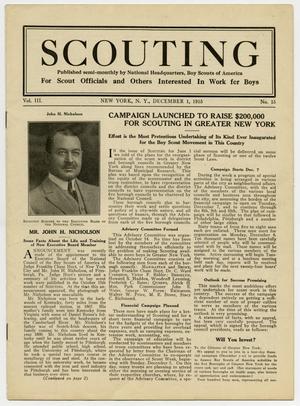 Scouting, Volume 3, Number 15, December 1, 1915