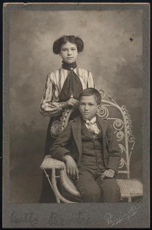 [Photograph of Betty and Unknown Boy]