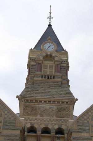 Fayette County Courthouse, La Grange, detail of clocktower