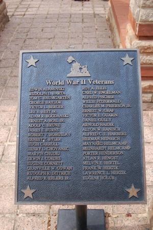 Fayette County World War II Veterans plaque