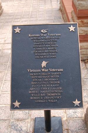 Fayette County Korean and Vietnam Veterans plaque