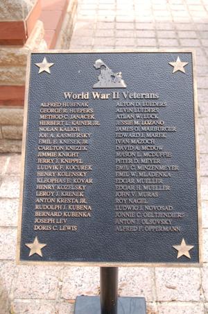 Fayette County World War II Veterans plaque