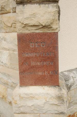 St. Mary's Church of the Assumption, cornerstone detail