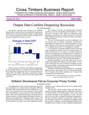Primary view of object titled 'Cross Timbers Business Report, Volume 22, Number 2, Winter 2009'.