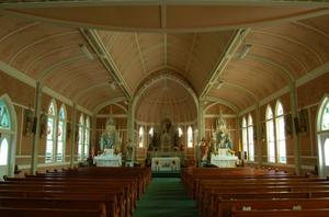 St. John the Baptist Catholic Church, interior of sanctuary