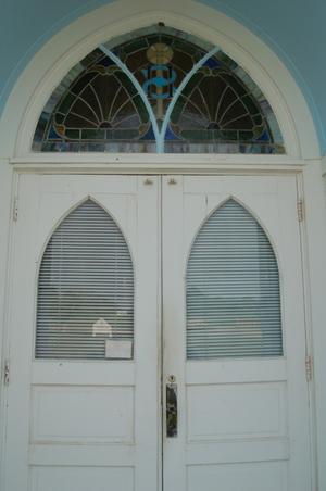 St. John the Baptist Catholic Church, detail of door