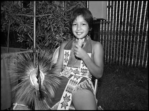 Primary view of object titled '[A Young Alabama-Coushatta Indian Dancer]'.