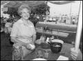 Photograph: [Cleo Taylor at the Hominy Booth]