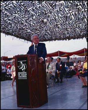 [Former Texas Governor John B. Connally at the Opening Ceremony]