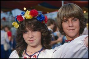[Two Teenagers in Traditional Ukrainian Attire]