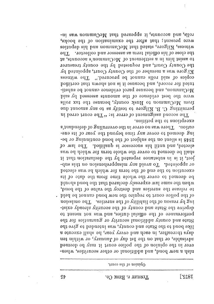 Cases argued and decided in the Supreme Court of Texas, during the latter part of the Tyler term, 1874, and the first part of the Galveston term, 1875.  Volume 42.
                                                
                                                    45
                                                