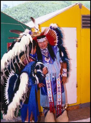 [Alabama-Coushatta Dancers Talking to Each Other]