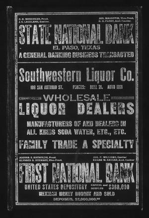 El Paso Directory for 1908
