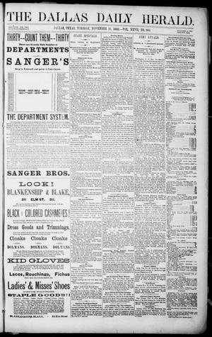 The Dallas Daily Herald. (Dallas, Tex.), Vol. 27, No. 305, Ed. 1 Tuesday, November 16, 1880