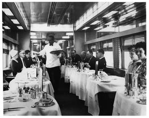 Primary view of object titled '[Twin-unit dining car]'.