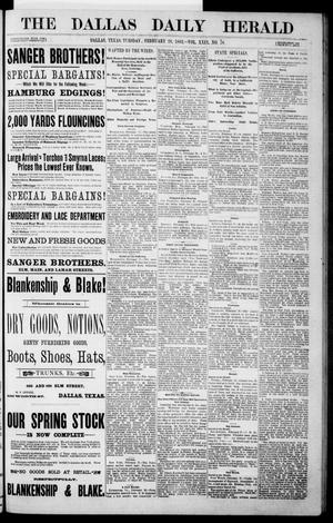 The Dallas Daily Herald. (Dallas, Tex.), Vol. 29, No. 78, Ed. 1 Tuesday, February 28, 1882