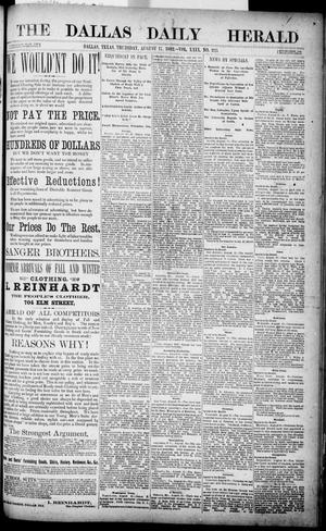 The Dallas Daily Herald. (Dallas, Tex.), Vol. 29, No. 225, Ed. 1 Thursday, August 17, 1882