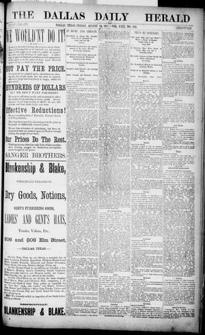 The Dallas Daily Herald. (Dallas, Tex.), Vol. 29, No. 226, Ed. 1 Friday, August 18, 1882
