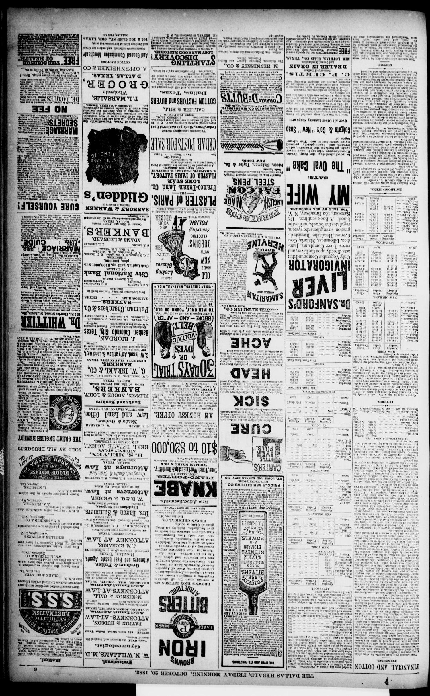 The Dallas Daily Herald. (Dallas, Tex.), Vol. 29, No. 285, Ed. 1 Friday, October 20, 1882
                                                
                                                    [Sequence #]: 3 of 8
                                                