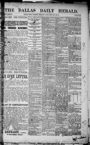 Primary view of object titled 'The Dallas Daily Herald. (Dallas, Tex.), Vol. 30, No. 64, Ed. 1 Saturday, February 3, 1883'.