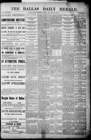 Primary view of object titled 'The Dallas Daily Herald. (Dallas, Tex.), Vol. 30, No. 91, Ed. 1 Wednesday, March 7, 1883'.
