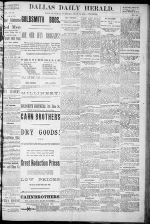 The Dallas Daily Herald. (Dallas, Tex.), Vol. 35, No. 247, Ed. 1 Tuesday, July 22, 1884
