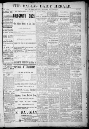 The Dallas Daily Herald. (Dallas, Tex.), Vol. 35, No. 284, Ed. 1 Thursday, August 28, 1884