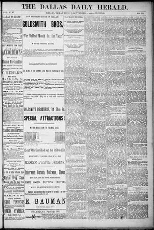 Primary view of object titled 'The Dallas Daily Herald. (Dallas, Tex.), Vol. 35, No. 292, Ed. 1 Friday, September 5, 1884'.