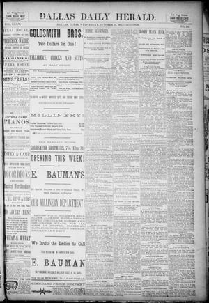 Primary view of object titled 'The Dallas Daily Herald. (Dallas, Tex.), Vol. 35, No. 342, Ed. 1 Wednesday, October 22, 1884'.