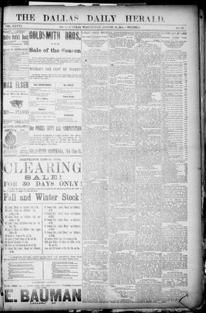 The Dallas Daily Herald. (Dallas, Tex.), Vol. 36, No. 271, Ed. 1 Wednesday, August 12, 1885