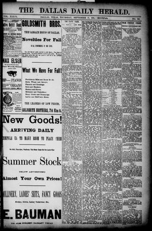 The Dallas Daily Herald. (Dallas, Tex.), Vol. 36, No. 316, Ed. 1 Thursday, September 17, 1885