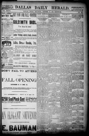 The Dallas Daily Herald. (Dallas, Tex.), Vol. 36, No. 337, Ed. 1 Saturday, October 10, 1885