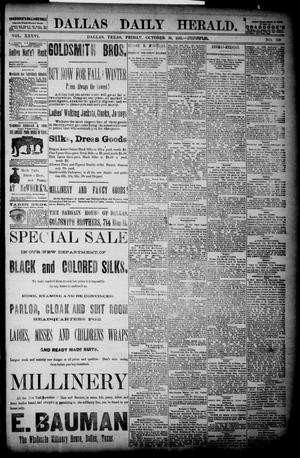 The Dallas Daily Herald. (Dallas, Tex.), Vol. 36, No. 359, Ed. 1 Friday, October 30, 1885