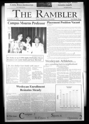The Rambler (Fort Worth, Tex.), Vol. 71, No. 15, Ed. 1 Wednesday, September 14, 1994