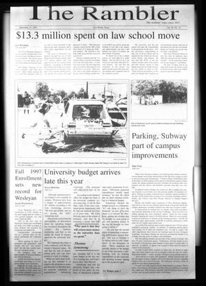 The Rambler (Fort Worth, Tex.), Vol. 80, No. 14, Ed. 1 Wednesday, September 17, 1997