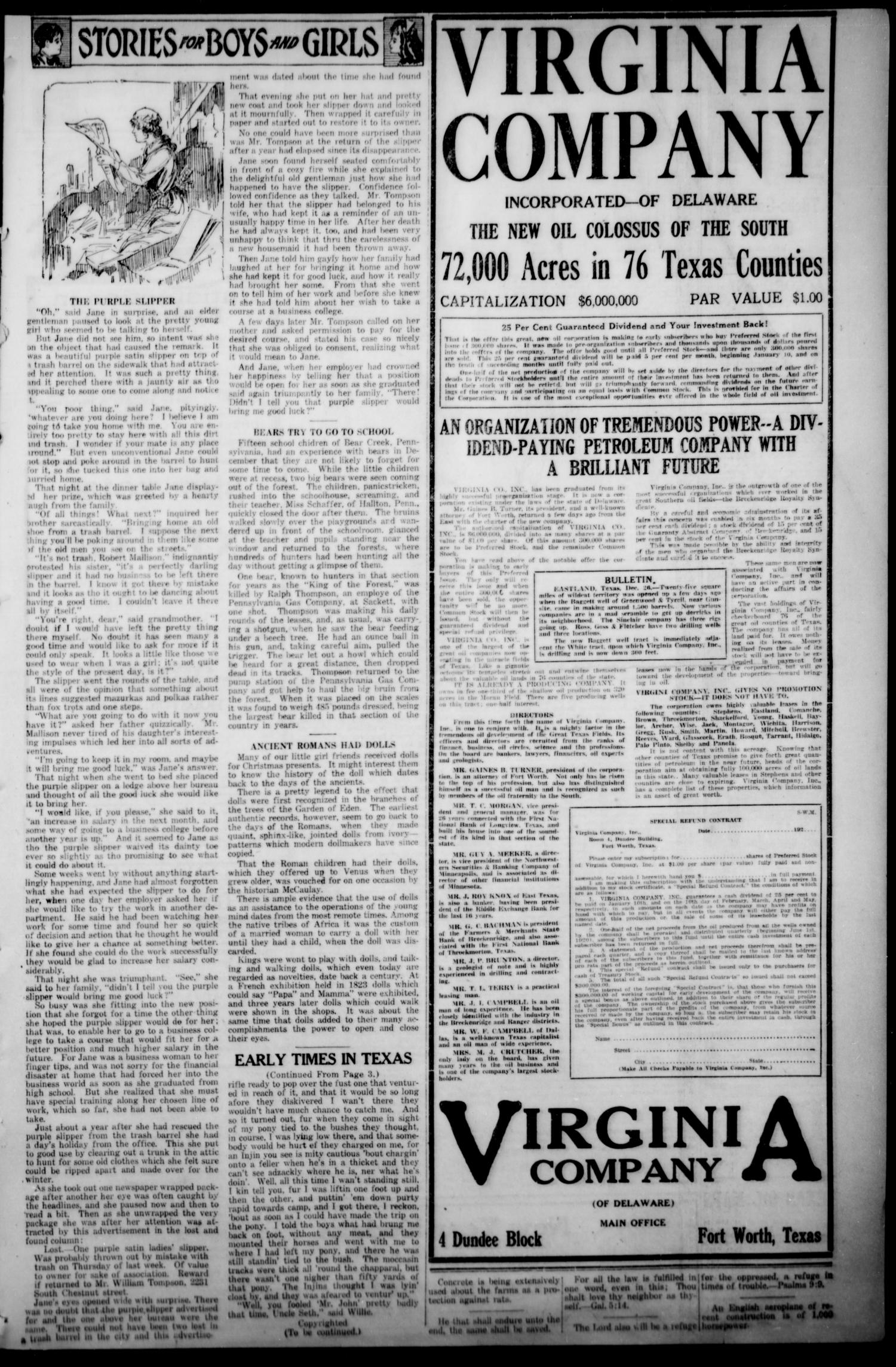 The Lubbock Avalanche. (Lubbock, Texas), Vol. 20, No. 29, Ed. 1 Thursday, January 15, 1920
                                                
                                                    [Sequence #]: 27 of 28
                                                