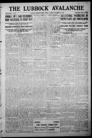 The Lubbock Avalanche. (Lubbock, Texas), Vol. 23, No. 61, Ed. 1 Tuesday, September 26, 1922